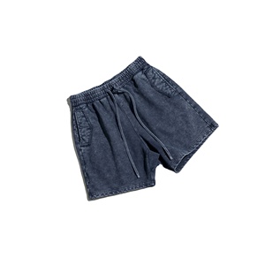 กางเกงขาสั้นผ้าบาติก380กรัมกางเกงลำลองสไตล์อเมริกันวินเทจ - Product Image 1