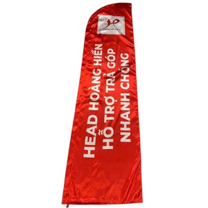 ธงขนนกแบบ Pennant พร้อมเสาธงอะลูมิเนียม พิมพ์ลายดิจิตอลบนผ้าโพลีเอสเตอร์ ทนทาน เหมาะสำหรับงานกีฬาและเกมส์ - Product Image 4