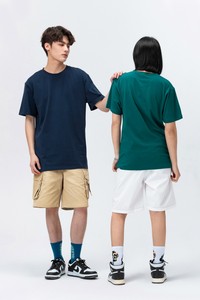 240gsm T-shirt en coton uni respirant pour femmes T-shirt multicolore à col en O pour hommes T-shirt imprimé pour hommes Expédition DDP - Product Image 2