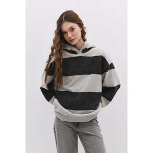 Sudadera con Capucha a Rayas 100% Algodón para Uso Diario - Product Image 1