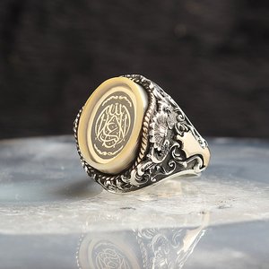 Anillos Vintage Hechos a Mano de Plata de Ley 925 con Piedra de Ámbar de Corte Ovalado, Certificados por IGI, Chapados en Oro, Joyería Turca de Lujo para Hombre - Product Image 2