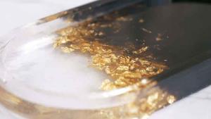 ถาดเรซิ่นตกแต่งหลากสี ถาดจัดระเบียบเครื่องสำอาง ของตกแต่งบ้าน ถาดเรซิ่นทรงรี ถาดวางของบนโต๊ะเครื่องแป้ง คุณภาพสูง - Product Image 3