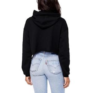 Sudadera con capucha recortada personalizada para mujer Precio al por mayor Chándal de manga larga Crop Top hecho BD para la temporada de invierno Punto de algodón - Product Image 1