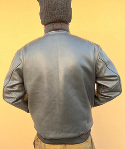 Vestes en cuir de vache véritable d'hiver en gros personnalisées, doublure matelassée chaude, coupe-vent, vêtements de rue décontractés, vestes de motards tendance - Product Image 5