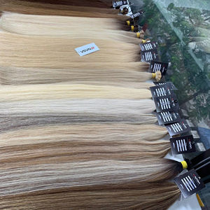 Extensiones de Cabello Humano Virgen 100% Natural, Liso, con Punta Plana, de la Empresa Nasa, Precio de Fábrica, Adecuado para el Año Nuevo Lunar - Product Image 1