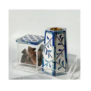 เตาเผาบัคฮูร์คุณภาพสูงสุด พร้อมถาดใส่กระถางดอกไม้ และกล่องใส่ไม้กฤษณา ทำจากไม้และมุกมาบคัฮารา - Product Image 5