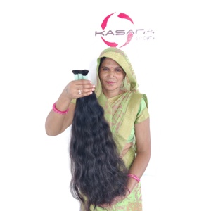 100% indien brut en vrac traitement chimique haute qualité vague naturelle aucun tissage cuticule aligné extensions de cheveux humains naturels - Product Image 1