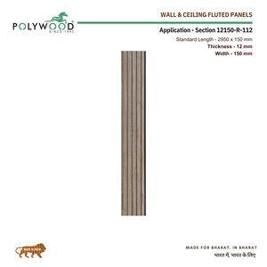 แผ่นผนังพีวีซีลายร่อง ทนทาน ป้องกันปลวก สำหรับตกแต่งภายในบ้านสไตล์ฟาร์มเฮาส์ ห้องออกกำลังกาย และบันได คุณสมบัติกันความชื้นและกันไฟ - Product Image 2