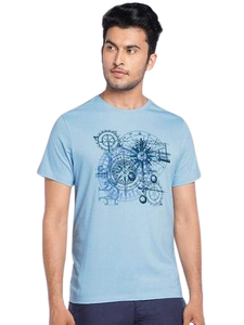 T-shirt pour homme en coton léger de fabrication indienne de qualité supérieure, col rond, manches courtes, avec impression de logo personnalisé - Product Image 3