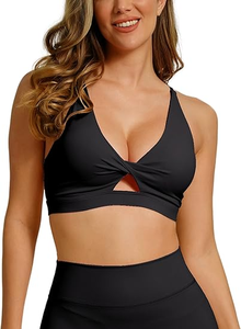 Meilleure vente Soutiens-gorge de sport avec logo personnalisé pour femmes Soutien-gorge de yoga à séchage rapide Fitness Sexy Front Twist Sports Bra - Product Image 2