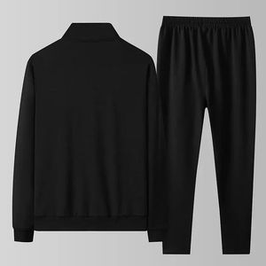 Survêtement unisexe en coton, col à capuche, décontracté, uni, respirant, tissu lourd, design 2 en 1, pantalon long, manches longues - Product Image 4