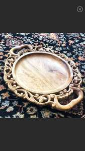 TOP <b>WOODEN</b> PRINTED TRAY BEST QUALITY <b>CARVED</b> Available square Shape and India Handicraft best Sample Hot <b>Sale</b> - Product Image 3