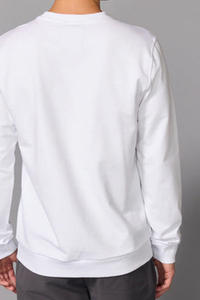 Sudadera de Forro Polar Lisa para Hombre al por Mayor, Cuello Redondo, Manga Larga, Abrigada para Invierno, Mezcla de Algodón, Precio de Fábrica OEM ODM, Suministro al por Mayor - Product Image 3