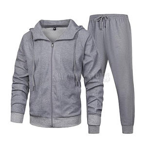 Zipper Tracksuit Cotton Polyester Design Your Own Men's Tracksuit <b>Top</b> Zipper Jogging Tracksuit for Men - Product Image 1