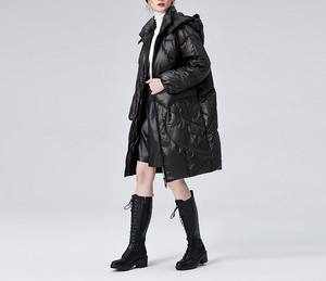 Winter <b>Short</b> Puffer <b>Jacket</b> for Plus Sizes Zipper Closure with Stand Collar Reversible Design Raw Canvas Waterproof Eco-Friendly - Product Image 3