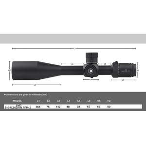 Miras ópticas de aleación de aluminio de alta calidad LHD 6-24X50SFIR de largo alcance 4X diámetro de aumento 30MM - Product Image 1