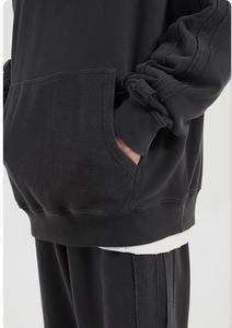 380gsm 100% algodón invierno High Street Vintage lavado hombres cremallera secado rápido transpirable Regular Fit costura Logo personalizado Sudadera con capucha - Product Image 4