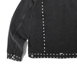 Veste en jean en gros pour hommes, de haute qualité, surdimensionnée, décontractée, vêtements de mode, vestes en jean avec strass pour hommes, faible MOQ - Product Image 3