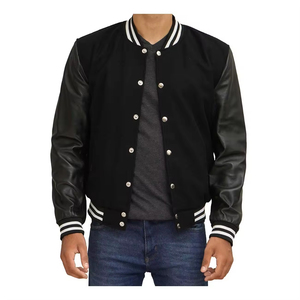High Quality <b>Thin</b> Vintage Varsity <b>Jacket</b> Breathable Nylon Windproof for Winter Casual Wear Custom Weaved Front - Product Image 4