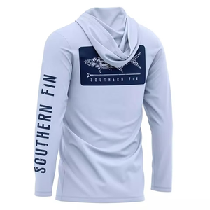 Camisas de Pesca para Hombre, al por Mayor, Personalizadas, de Manga Larga, con Capucha, Protección Solar UPF 50, Transpirables, Resistentes al Viento, de Secado Rápido, 100% Poliéster - Product Image 3