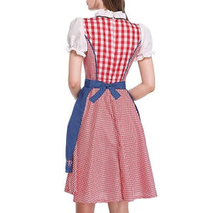 Fashion Oktoberfest Beer Girl Costume Plus Size 2025 Germany Tradition Oktoberfest Dirndl Beer Girl Costume Dress and Apron - Product Image 2