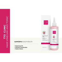 Tónico Capilar con Vinagre de Romero TTO Clinic 200ml, Extracto de Frambuesa, Nutritivo, Repara el Cabello, Cuidado del Cuero Cabelludo, Hidratante
