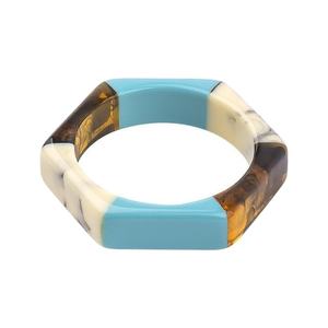 Brazaletes de madera y resina hechos a mano para mujer, joyería de resina redonda, Hexagonal, personalizado, mejor brazalete, producto en venta - Product Image 5