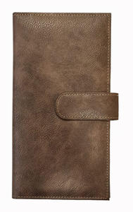 High Quality Genuine Leather Travel Wallet Leather Custom Bifold with <b>Magnetic</b> Buton Closure Card Holder Purse Travel Wallet - Product Image 4