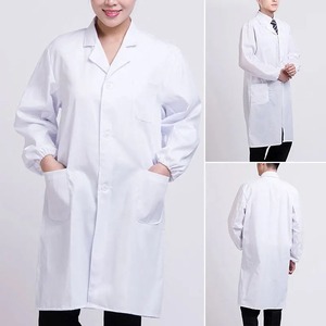 Bata blanca de laboratorio, uniforme médico experimental de manga larga, bata blanca para estudiantes, uniforme de enfermera de fábrica de alimentos, uniformes de trabajo de laboratorio - Product Image 2
