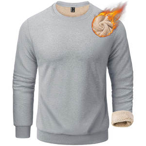 Luxe Premium 100% coton sweat à col rond Pima coton Sherpa doublure doux respirant vêtements personnalisés Technique brodée - Product Image 4