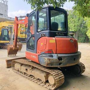 Excavadora de cadenas usada Kubota KX165-5 de 5.5 toneladas, fabricada en Japón, de la marca Good Health, con cero sobrepeso trasero, en Shanghái. - Product Image 1