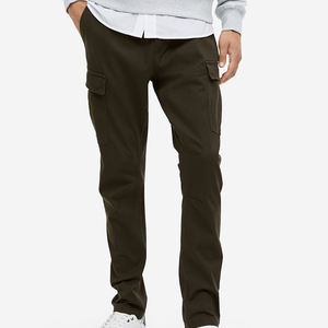 Pantalones de chándal informales ajustados para hombre, logotipo de gimnasio personalizado, patrón recto bordado, cintura media, varios colores en poliéster - Product Image 2