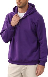 Sudadera con Capucha Casual de Invierno para Hombre, Cierre de Cremallera de un Cuarto, Felpa Suave y Acogedora, Sensación Flexible y Elástica, Transpirable, Forma Moderna, Construcción Resistente - Product Image 4
