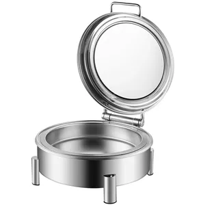 Juego de Recipientes para Buffet de Acero Inoxidable de Lujo, Calentador de Alimentos Eléctrico Hidráulico de 9L y 6L para Catering, Fiestas, Hoteles y Restaurantes - Product Image 6