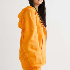 Sudadera con capucha de algodón 100% de alta calidad para mujer, sudadera de lana de invierno con decoración de insignia de cremallera difusa, precio razonable - Product Image 5