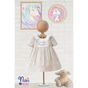 Vestito con collo a balza da bambina - Product Image 2