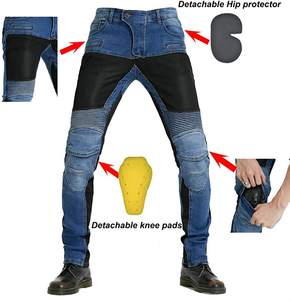 Jeans de cyclisme pour hommes, pantalon de course de moto avec équipement de protection, pantalon en jean - Product Image 1