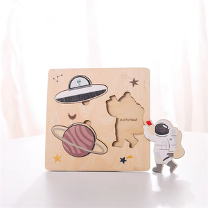 Unisex Montessori gioco Puzzle giocattolo foresta a tema Snapback in legno educativo cartone animato giocattolo per bambini in età prescolare - Product Image 2