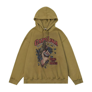 Sudadera con capucha personalizada con cremallera y lavado ácido para hombre, ropa de calle polar con estampado Vintage, estilo Hip Hop, talla 3XL - Product Image 3