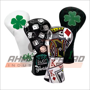 High Quality PU Leather Waterproof Golf <b>Wood</b> Driver & <b>Fairway</b> <b>Woods</b> Head Cover Made in Pakistan - Product Image 3