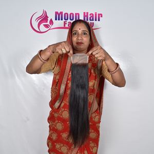 2025 prix de gros produit fournisseurs et exportateurs de cheveux raides fermeture Remy indien extensions humaines disponibles à la vente - Product Image 5