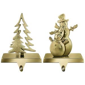 Porte-bas de Noël cintre de bas en métal bonhomme de neige vintage et crochets de bas d'arbre de Noël pour l'utilisation de décoration de Noël - Product Image 1