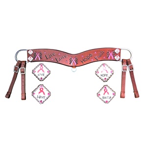 Collarín de pecho para caballo de cuero genuino de vaca argentina de alta resistencia, con forma de ala, para equitación, del fabricante exportador OEM - Product Image 2