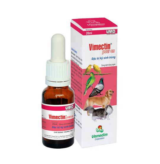 Vietnam GMP Certified Antiparasite for Pets  Vimectin pour on Reasonable Price