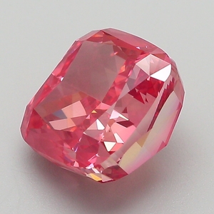 Diamant rose vif fantaisie certifié IGI, cultivé en laboratoire, taille coussin, diamant non monté pour la vente en gros de bijoux fins - Product Image 2