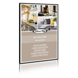 Modern A2/A4 <b>Square</b> Silver Metal Poster Frame with Matte Black Aluminum Wood and <b>Mirror</b>-<b>Square</b> Stylish Home Decor - Product Image 1