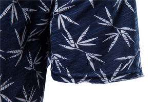 เสื้อยืดคอกลมแขนสั้นผ้าฝ้าย100% สำหรับผู้ชายเสื้อฮาวายถักสำหรับฤดูร้อน - Product Image 6