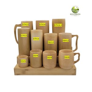 Bamboo Wooden <b>Cup</b> <b>Reusable</b> Eco Friendly Natural Bamboo Tumbler Handmade Drinkware for Water Coffee Tea Smoothies - Product Image 3