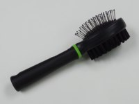 120038 Brosse de toilettage pour chien double face à poils et picots en acier inoxydable, manche en plastique, petite, écologique, outils de toilettage