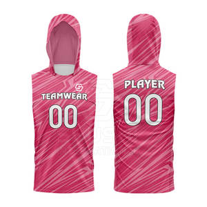 Secado rápido transpirable rendimiento deportes hombres 7on7 bandera fútbol sin mangas Sudadera con capucha de talla grande adulto personalizado - Product Image 4